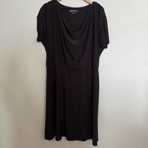 new jones new york black scoop neck dress size 16